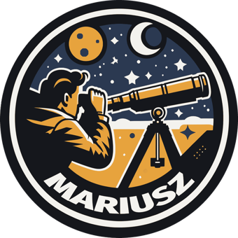 Avatar Mariusza z Astronocnika: postać przy lunecie pod gwiazdami